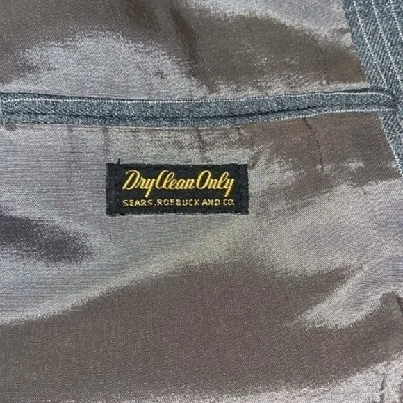 Vintage Sears Gray Pinstripe Custom Painted Showgirl Blazer Suit Jacket - Picture 13 of 16